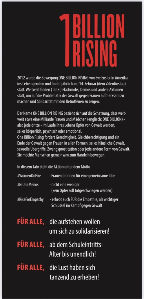 Flyer One Billion Seite 1